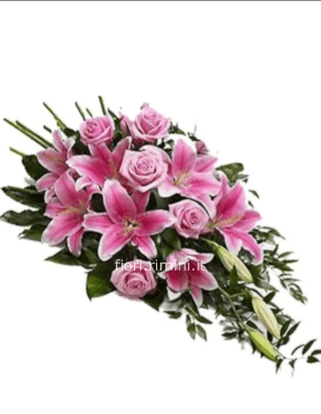 Bouquet di fiori rosa normal 50cm