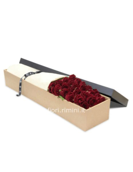 Scatola De Luxe rose rosse