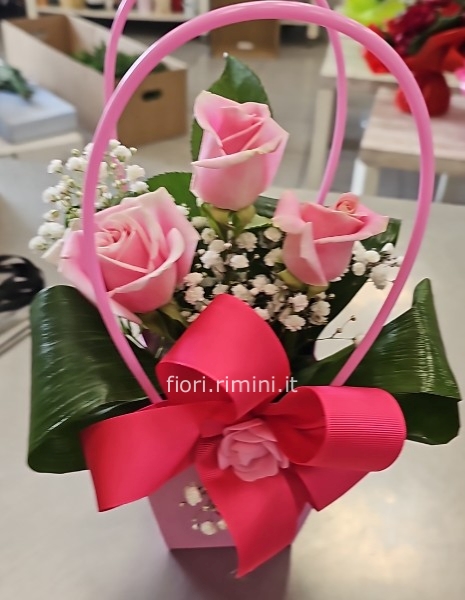 Borsetta rose rosa